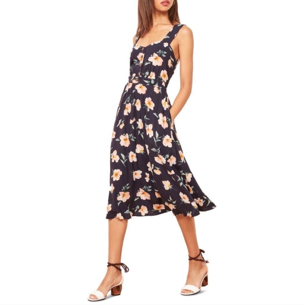 Reformation Lanai Must Be Dreaming Floral Midi Dress - Picture 4 of 12